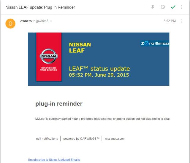 Forgetting to plug-in isn't possible with a Nissan LEAF