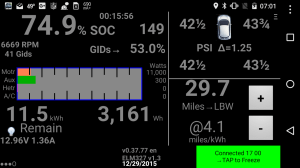 29.7 Miles before low battery warning