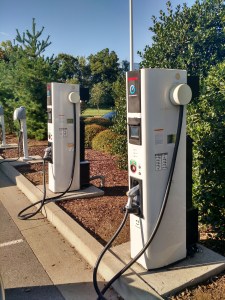 Upgraded DC Fast Charge Stations at Nissan HQ. Click to enlarge.